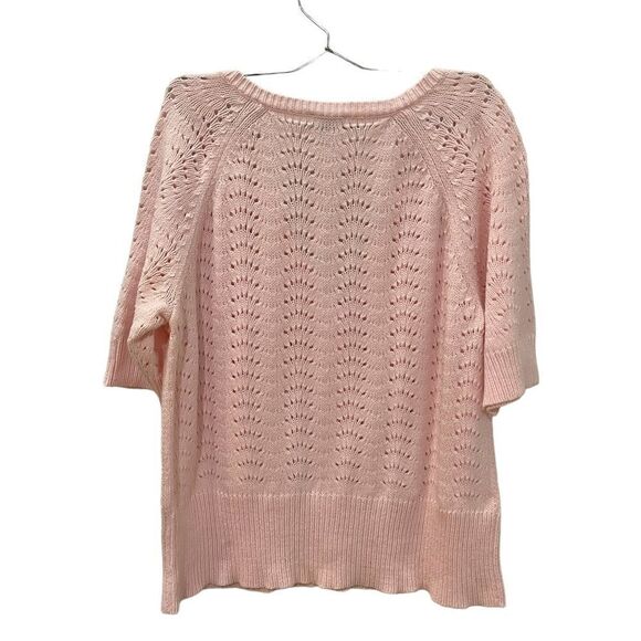 J. Jill Pale Pink Button Front Cardigan Sweater Size Large - Picture 5 of 5